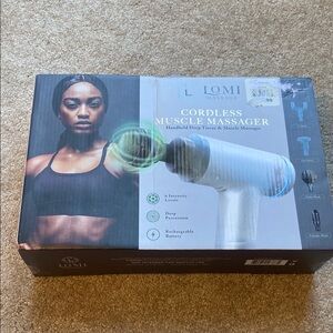 Lomi Cordless Muscle Massager - Black and Gray